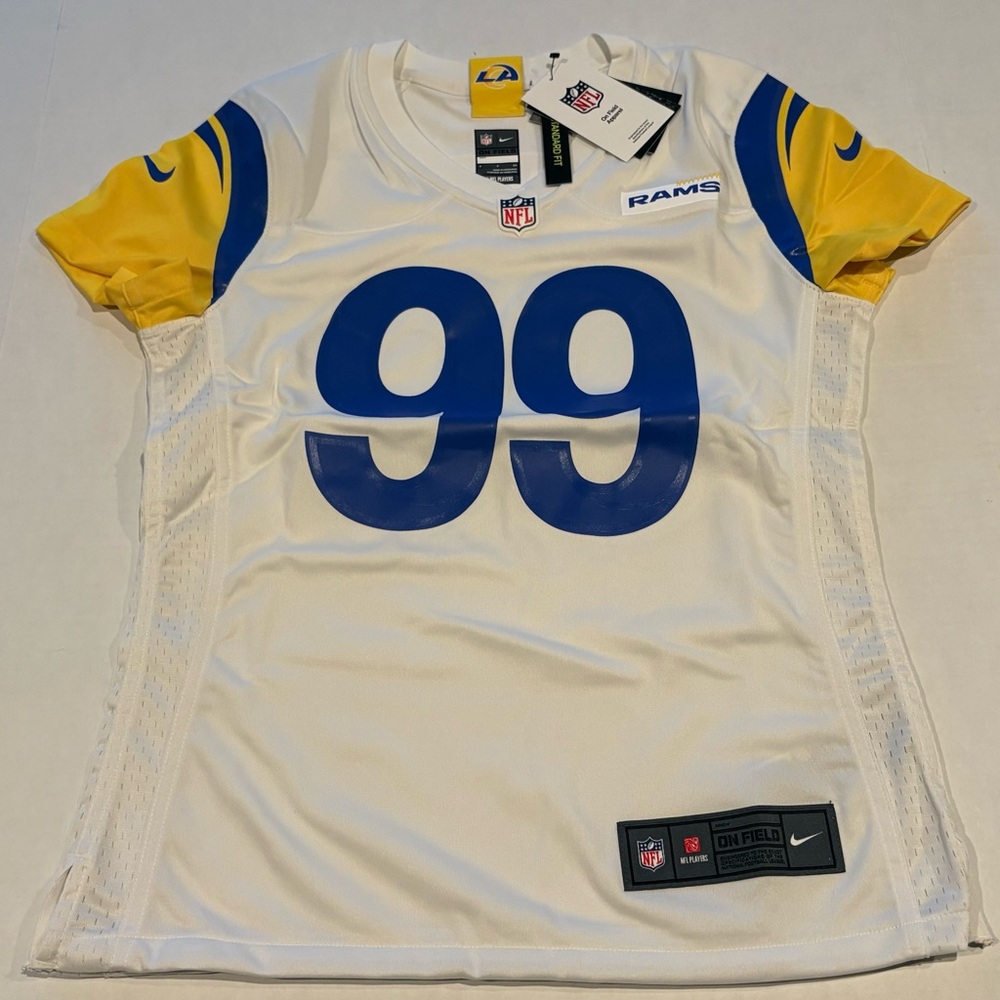 Los Angeles Rams Aaron Donald Alternative White Nike Football Jersey Women Sz S